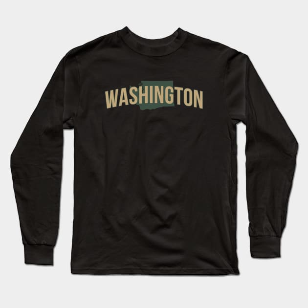 washington Long Sleeve T-Shirt by Novel_Designs